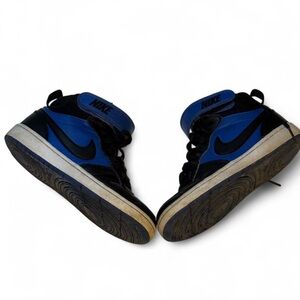 Nike Kids Black and Blue High-Top Sneakers